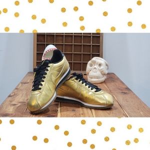 NIKE Metallic Gold XLV Nike Cortez Women's 9